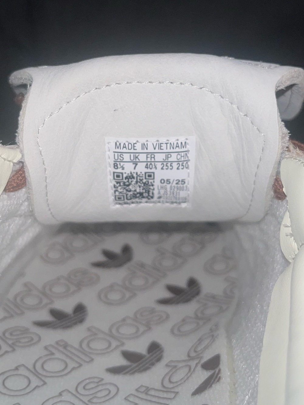Adidas Women’s Samba Sneakers in Cream & Brown Cow Print - Picture 12 of 12